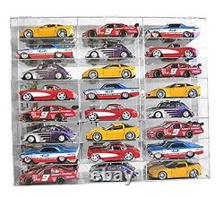 Clear Acrylic Display Case 124 Scale Diecast Toy Model Race Cars Wheels Storage