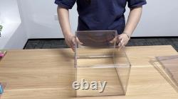 Clear Acrylic Display Case Stackable Storage Bins with Magnetic Lid for Collec