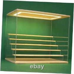 Clear Acrylic Display Case Stand with LED Light 2/3/4/5/6 Tier Storage Box