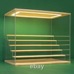 Clear Acrylic Display Case Stand with LED Light 2/3/4/5/6 Tier Storage Box