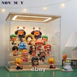 Clear Acrylic Display Case Stand with LED Light 2/3/4/5/6 Tier Storage Box Clear Acrylic Display Case Stand with LED Light 2/3/4/5/6 Tier Storage Box