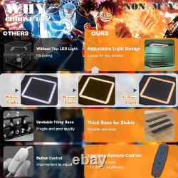 Clear Acrylic Display Case Stand with LED Light 2/3/4/5/6 Tier Storage Box Showc