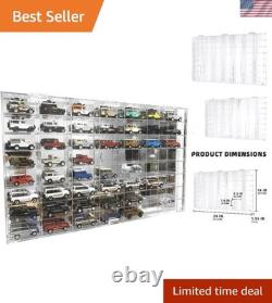Clear Display Case Wall Cabinet for Hot Small Toy Wheels 1/64 Scale Matchbox