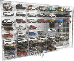 Clear Display Case Wall Cabinet for Hot Small Toy Wheels 1/64 Scale Matchbox