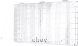 Clear Display Case Wall Cabinet for Hot Small Toy Wheels 1/64 Scale Matchbox