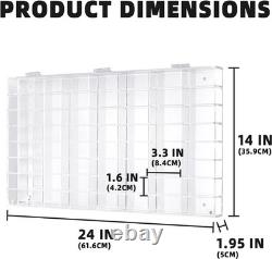 Clear Display Case Wall Cabinet for Hot Small Toy Wheels 1/64 Scale Matchbox