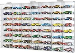 Clear Display Case Wall Cabinet for Hot Small Toy Wheels 1/64 Scale Matchbox