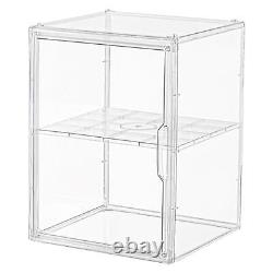 Clear Purse Storage Box Stackable Storage Box Display Case With Magnetic Door