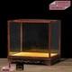 Clear Wooden Display Case, Dustproof Storage Box, Space-saving, Organized
