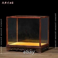 Clear Wooden Display Case, Dustproof Storage Box, Space-Saving, Organized