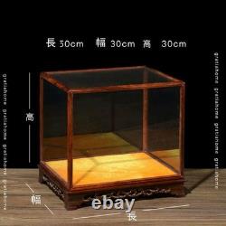 Clear Wooden Display Case, Dustproof Storage Box, Space-Saving, Organized