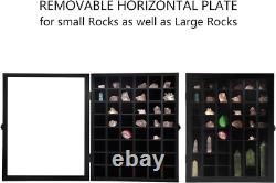 Collectible Cryslat Opal Agate Rock Display Case Storage Box Wooden Arrowheads