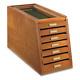 Collectors Cabinet Display Case For Collectibles Wood 7-drawer Storage Organizer