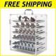 Compact 6-tray Acrylic Miniature Display Case For Safe Storage & Easy Transport
