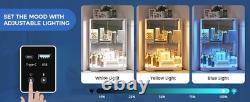 Corner Display Case LED Light & Charging Station Action Figure Car White Cabinet