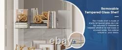 Corner Display Case LED Light & Charging Station Action Figure Car White Cabinet