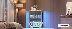 Corner Display Case LED Light & Charging Station Action Figure Car White Cabinet