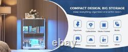 Corner Display Case LED Light & Charging Station Action Figure Car White Cabinet
