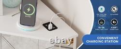 Corner Display Case LED Light & Charging Station Action Figure Car White Cabinet