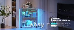 Corner Display Case LED Light & Charging Station Action Figure Car White Cabinet