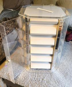 Countertop Acrylic Jewelry? Watch Bracelet Ring Display Case Spinning Showcase