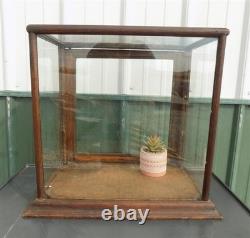 Countertop Showcase, General Store Display, Vintage Wood Framed Glass Case, F