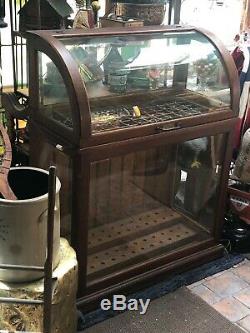 Country GENERAL Store DISPLAY OAK CANE CASE 1900s CABINET