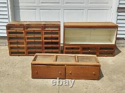 Country / General Store Seed Cabinet with Showcase, Vert Large, 3 Pieces, Pick Up