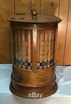 Country / General Store Twin Turbine Merrick Sewing Thread Spool Cabinet 1897