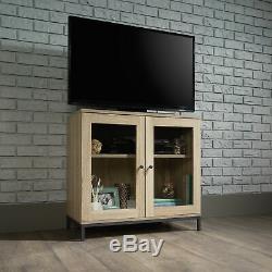 Curio Case Display Cabinet TV Stand Glass Doors Storage Organizer Accent Chest