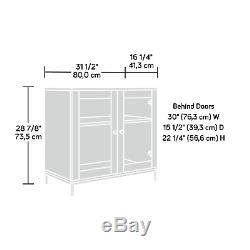 Curio Case Display Cabinet TV Stand Glass Doors Storage Organizer Accent Chest