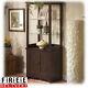 Curio Display Cabinet Library Cupboard Wood Glass Office Case Storage Shelves