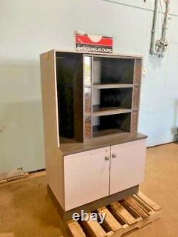 Custom Coffee Bean Display Case With Grinding Station Under Storage Cabinet