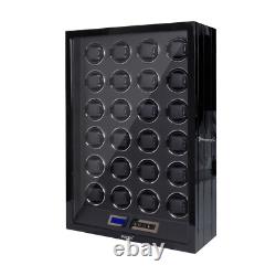 DUKWIN Automatic LED Watch Winder for 24 Watch Winders Storage Display Case Box