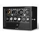 Dukwin Automatic Watch Winder Box Display Storage Case With Jewelry Drawer Led