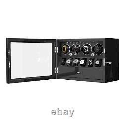 DUKWIN Automatic Watch Winder Box Display Storage Case With Jewelry Drawer LED