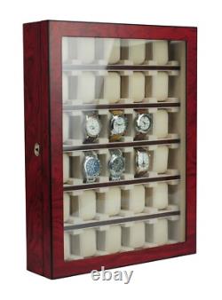 Damaged 30 Watch Cabinet Luxury Case Storage Display Box Jewellery Watches 13 Damaged 30 Watch Cabinet Luxury Case Storage Display Box Jewellery Watches 13