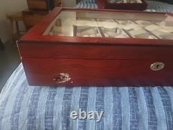 Damaged 30 Watch Cabinet Luxury Case Storage Display Box Jewellery Watches 13
