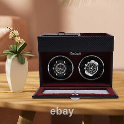 Deluxe Automatic Watch Winder Storage Display Case Automatic Rotation Leather