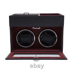 Deluxe Automatic Watch Winder Storage Display Case Automatic Rotation Leather