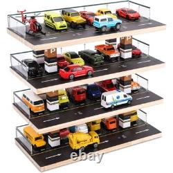 Diecast Car Display Case Wooden Garage Scene Storage for Hot Wheels Matchbox