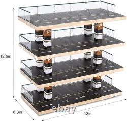 Diecast Car Display Case Wooden Garage Scene Storage for Hot Wheels Matchbox