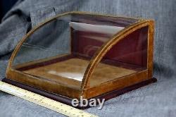Diminutive Antique Curved Glass Showcase Country Store Display Case