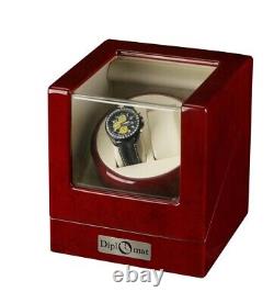 Diplomat Cherry Wood Double Automatic Watch Winder Display Storage Case NEW