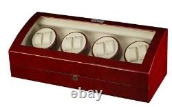 Diplomat Estate Cherry Eight 8 Watch Winder Wood Display Storage Case Box NEW