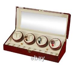 Diplomat Estate Cherry Eight 8 Watch Winder Wood Display Storage Case Box NEW