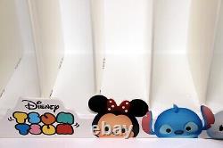Disney Tsum Tsum Store Display Countertop Collectors Case 24 Wooden Box Nice