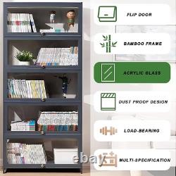 Display Cabinet with Acrylic Glass Door, 5-Tier Curio Display Case, Collectibles