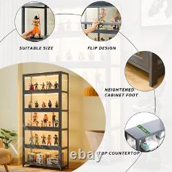 Display Cabinet with Acrylic Glass Door, 5-Tier Curio Display Case, Collectibles