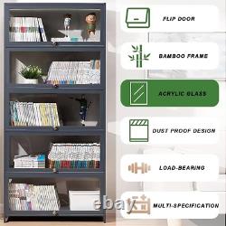 Display Cabinet with Acrylic Glass Door, 5-Tier Curio Display Case, Collectibles